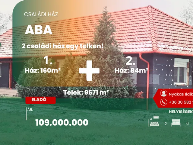Eladó ház Aba 244 nm