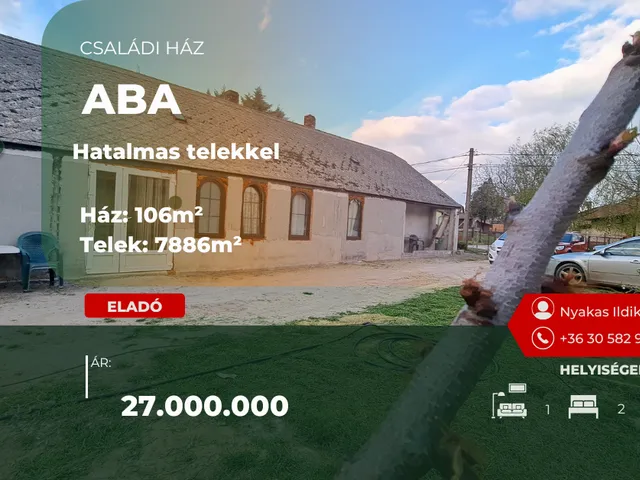 Eladó ház Aba 106 nm