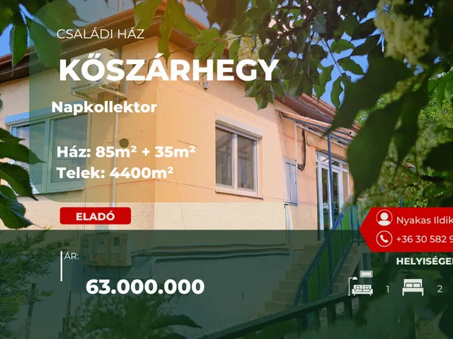 Eladó ház Kőszárhegy 85 nm