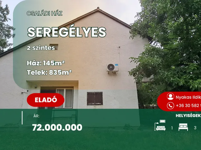 Eladó ház Seregélyes 145 nm