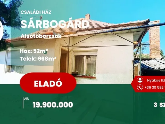 Eladó ház Sárbogárd 52 nm
