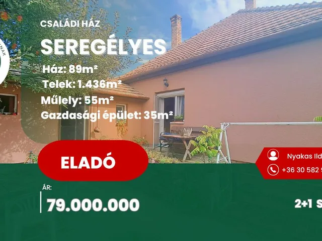 Eladó ház Seregélyes 89 nm