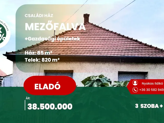 Eladó ház Mezőfalva 85 nm