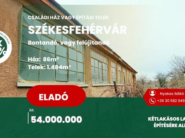 Eladó ház Székesfehérvár, Felsőváros 86 nm