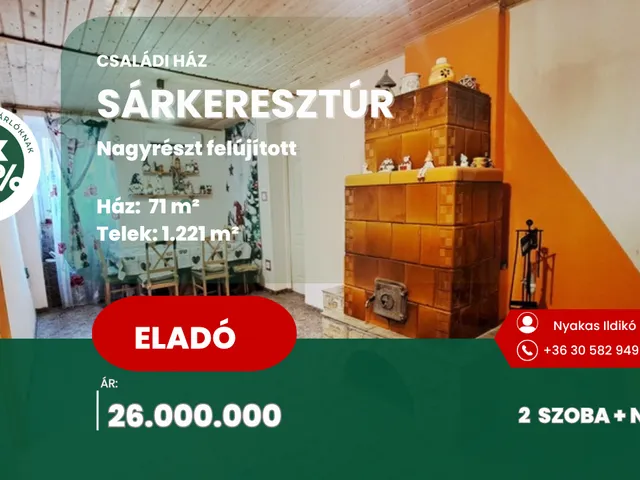 Eladó ház Sárkeresztúr 71 nm