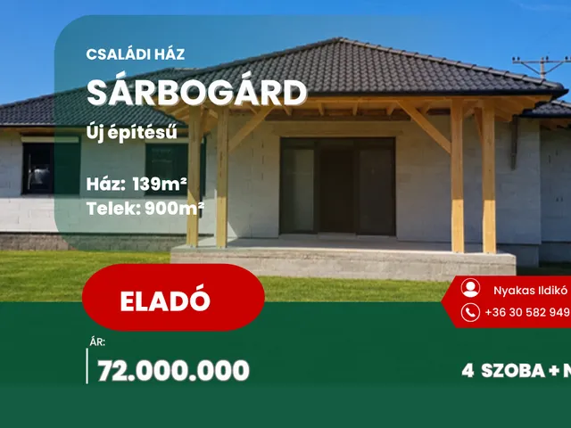 Eladó ház Sárbogárd 139 nm