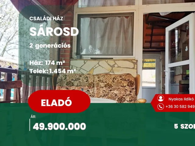 Eladó ház Sárosd 174 nm