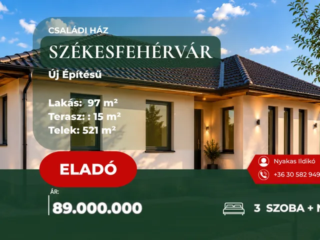 Eladó ház Székesfehérvár, Feketehegy 97 nm