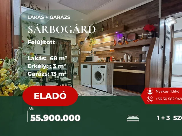 Eladó lakás Sárbogárd 68 nm