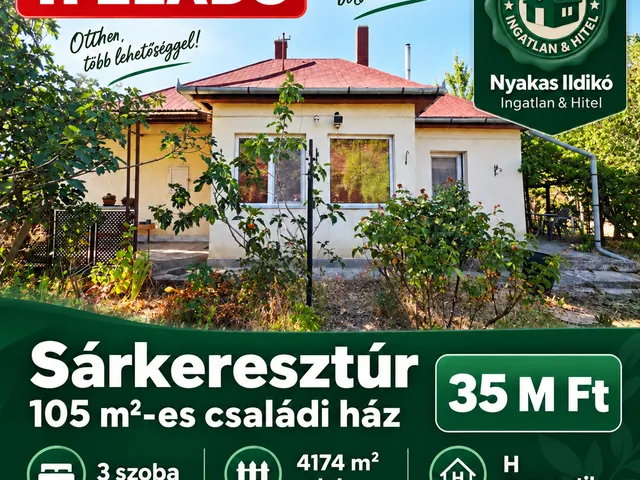 Eladó ház Sárkeresztúr 105 nm