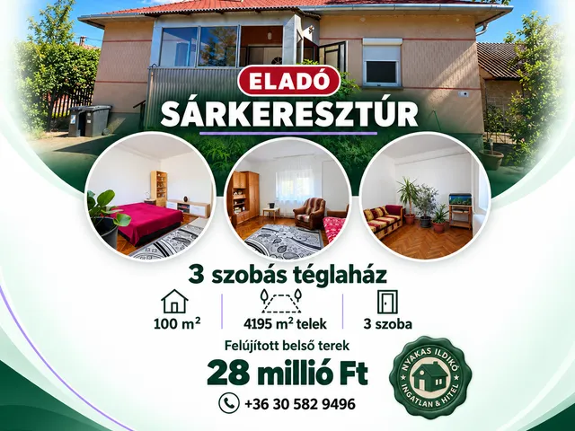 Eladó ház Sárkeresztúr 100 nm