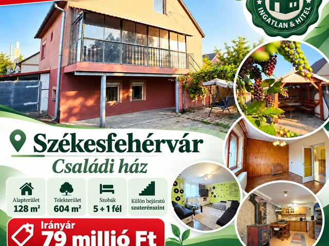 Eladó ház Székesfehérvár, Feketehegy 128 nm