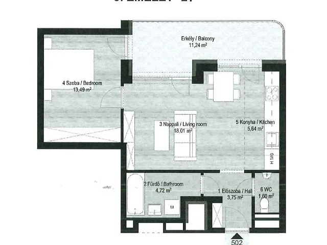 Eladó lakás Budapest VIII. kerület 47 nm