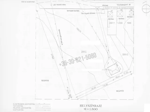 Eladó telek Lőrinci, Vörösmajori út 16739 nm