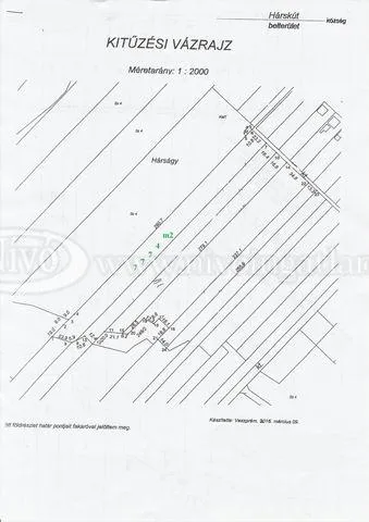 Eladó telek Hárskút 7774 nm