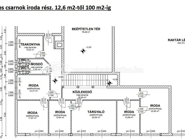 Kiadó kereskedelmi és ipari ingatlan Veszprém 80 nm