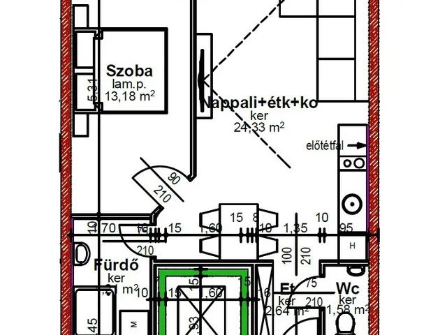 Eladó lakás Balatonalmádi 45 nm