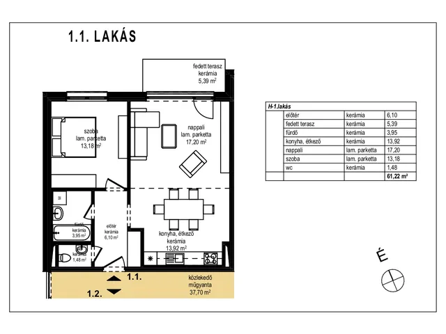 Eladó lakás Komárom 56 nm