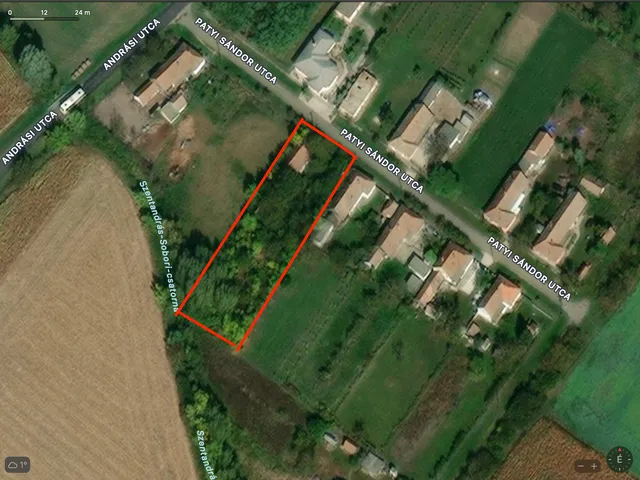 Eladó telek Sobor, Patyi Sándor 1744 nm