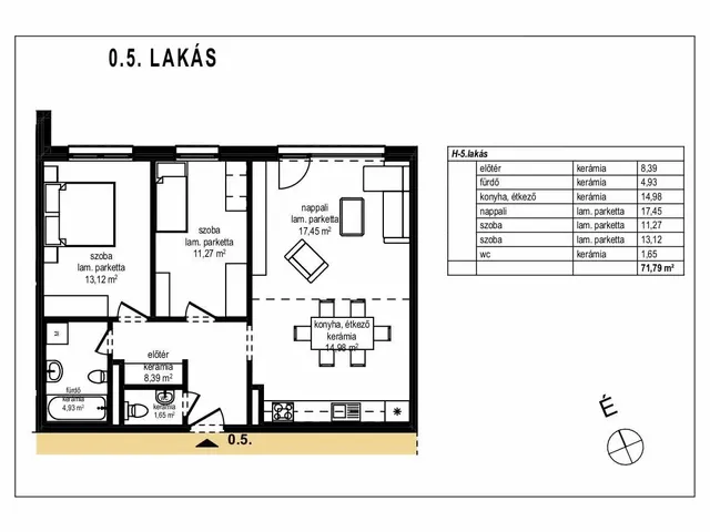 Eladó lakás Komárom 72 nm