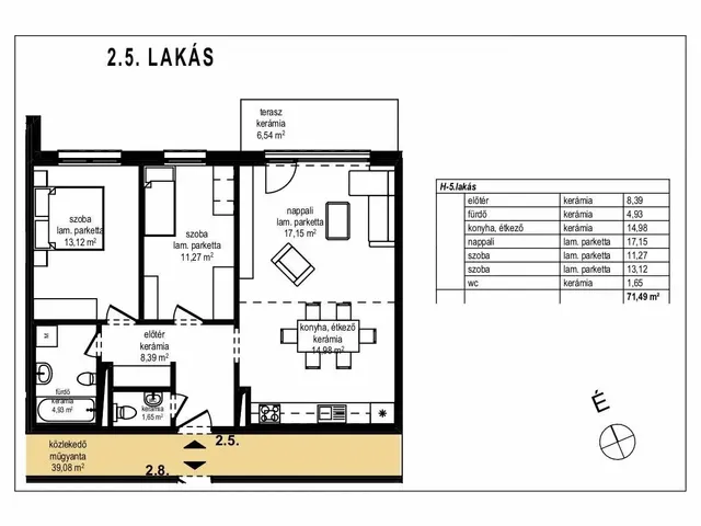 Eladó lakás Komárom 71 nm