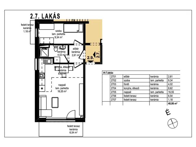 Eladó lakás Komárom 41 nm