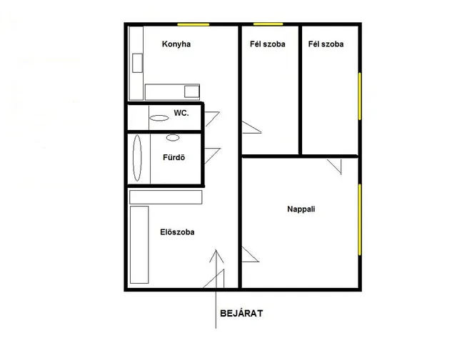 Eladó lakás Debrecen, Péterfia, Bethlen utca 35 53 nm