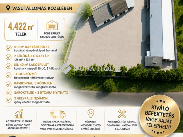 Eladó kereskedelmi és ipari ingatlan Nagykáta 724 nm