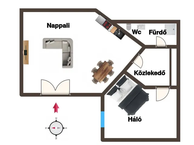 Kiadó lakás Budapest V. kerület 43 nm