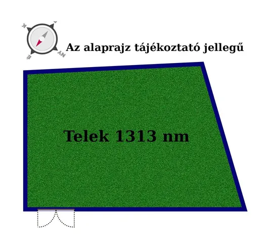 Eladó telek Gyömrő 1313 nm