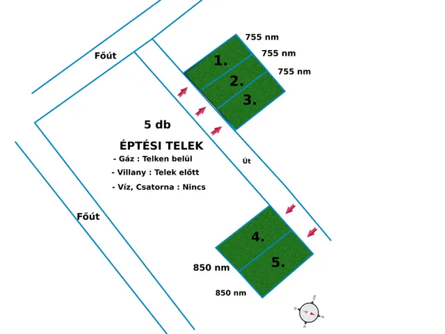 Eladó telek Csévharaszt 850 nm