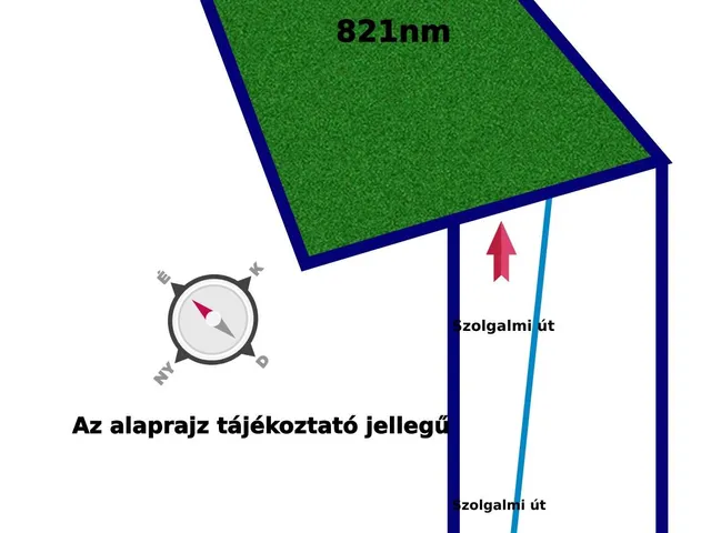 Eladó telek Üllő 821 nm