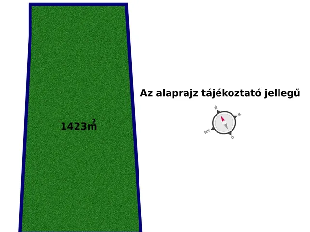 Eladó telek Tápiószentmárton 1423 nm
