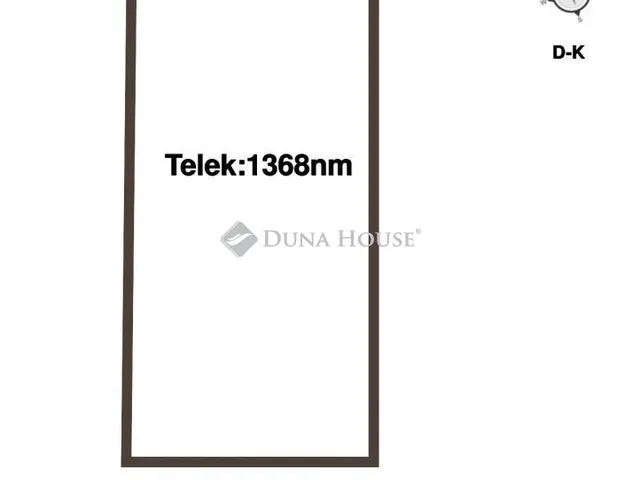 Eladó telek Valkó 1368 nm