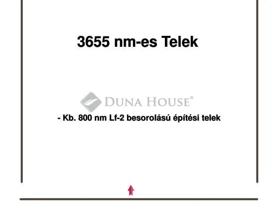 Eladó telek Tóalmás 3655 nm