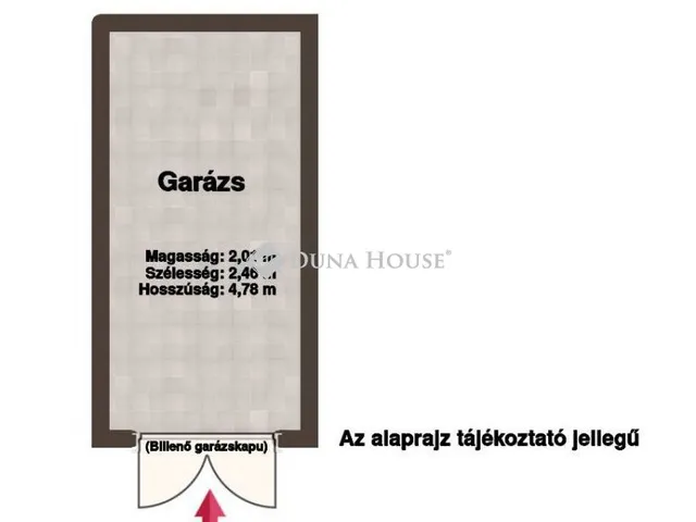 Eladó garázs Sopron 12 nm