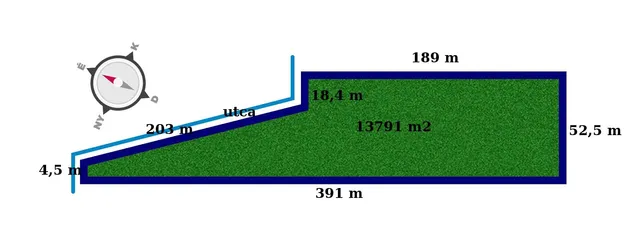 Eladó telek Gárdony 13791 nm