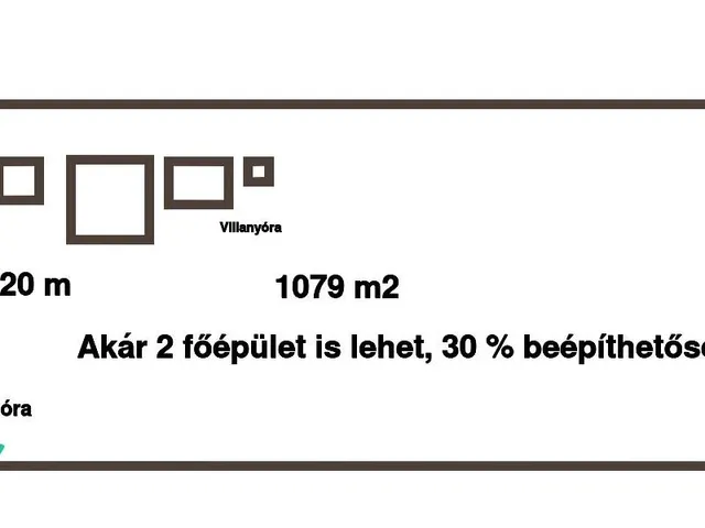 Eladó telek Kőszárhegy 1079 nm