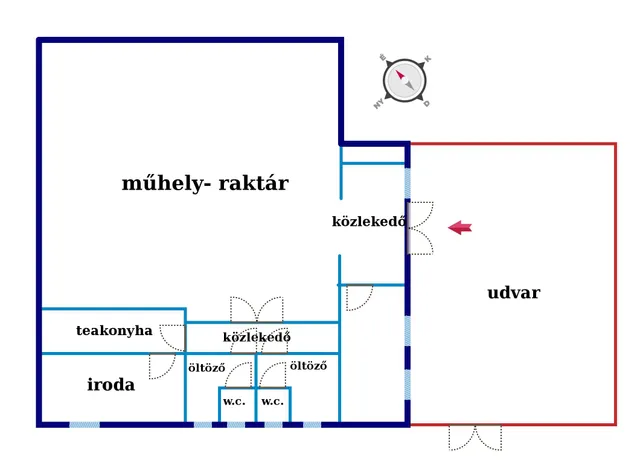 Kiadó kereskedelmi és ipari ingatlan Kecskemét 170 nm