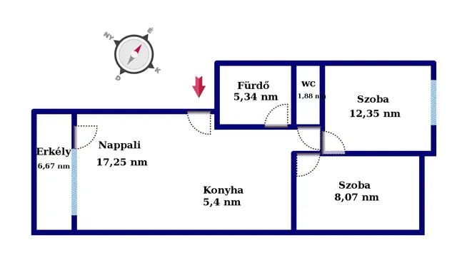 Eladó lakás Kecskemét 53 nm