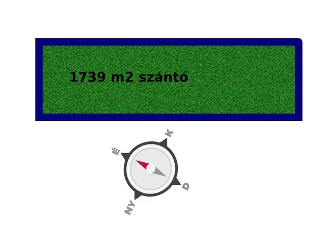 Eladó telek Kisszállás 1739 nm