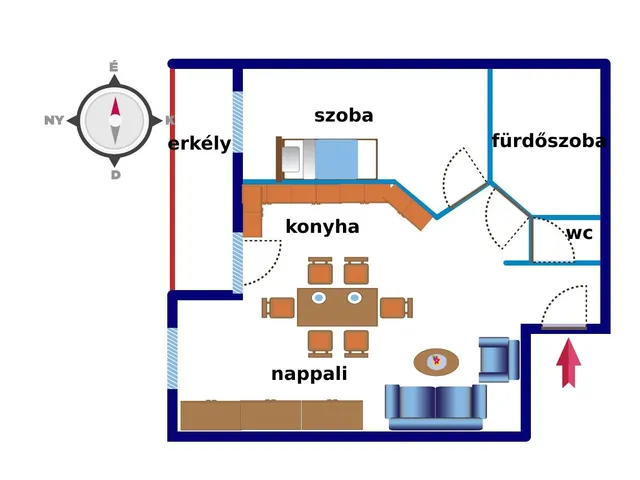 Kiadó lakás Kecskemét 53 nm