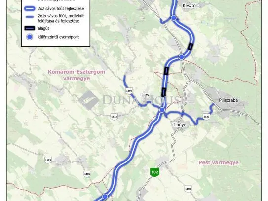 Eladó telek Kesztölc 22314 nm