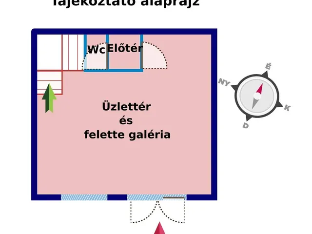 Kiadó kereskedelmi és ipari ingatlan Budapest VI. kerület 54 nm