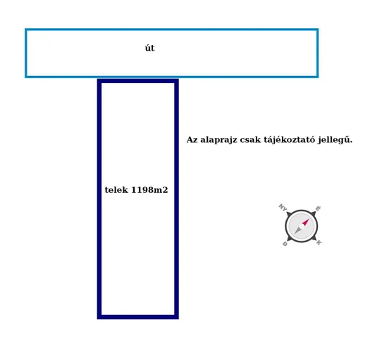 Eladó telek Szigetszentmiklós 1198 nm