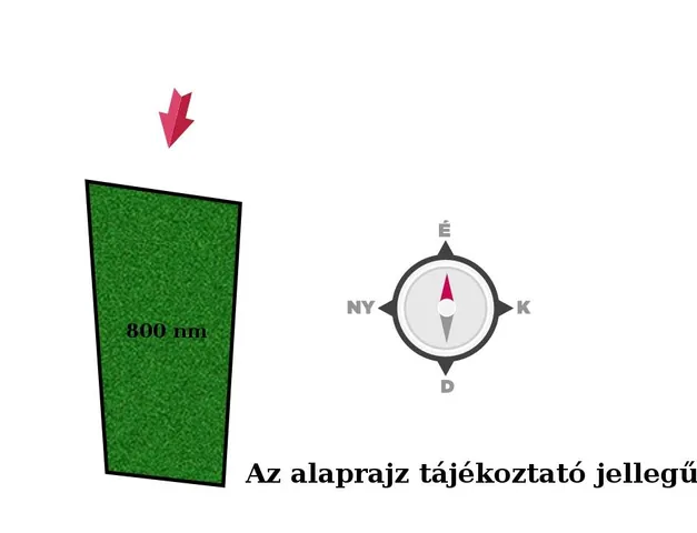 Eladó telek Verőce 800 nm