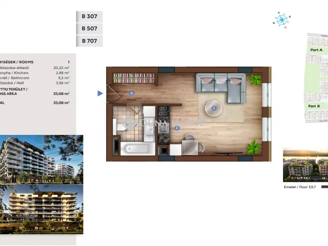 Eladó lakás Budapest XIII. kerület, Sólyatér utca 33 nm