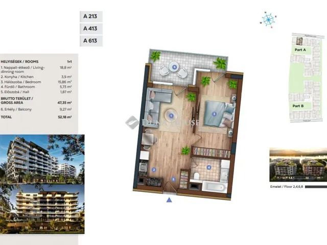 Eladó lakás Budapest XIII. kerület, Sólyatér utca 52 nm