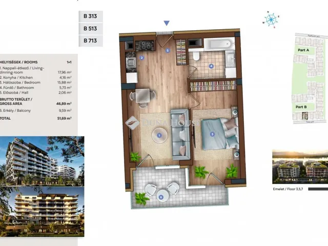 Eladó lakás Budapest XIII. kerület, Sólyatér utca 52 nm