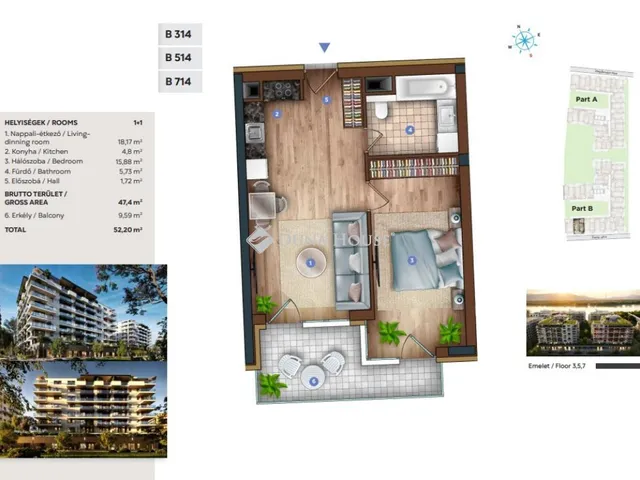 Eladó lakás Budapest XIII. kerület, Sólyatér utca 52 nm